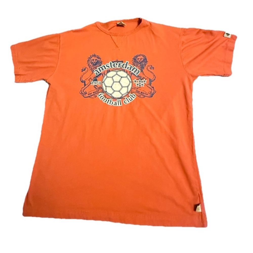Amsterdam Football Club Orange T-Shirt Size XL Short Sleeve Soccer